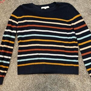 LOFT Navy Stripe Sweater